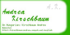 andrea kirschbaum business card